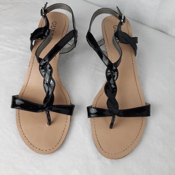 Guess Women's Black Strappy Sandals - Picture 1 of 8